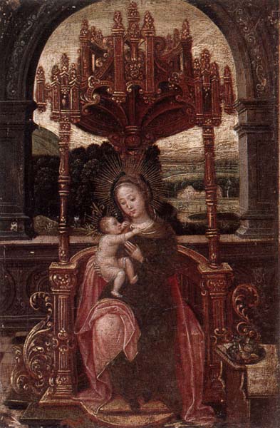 The virgin and child enthroned